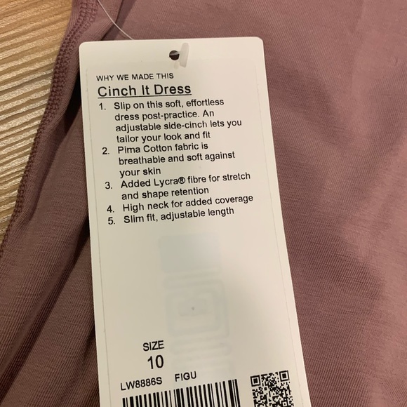 Lululemon cinch it dress nwt 10 - Picture 10 of 10